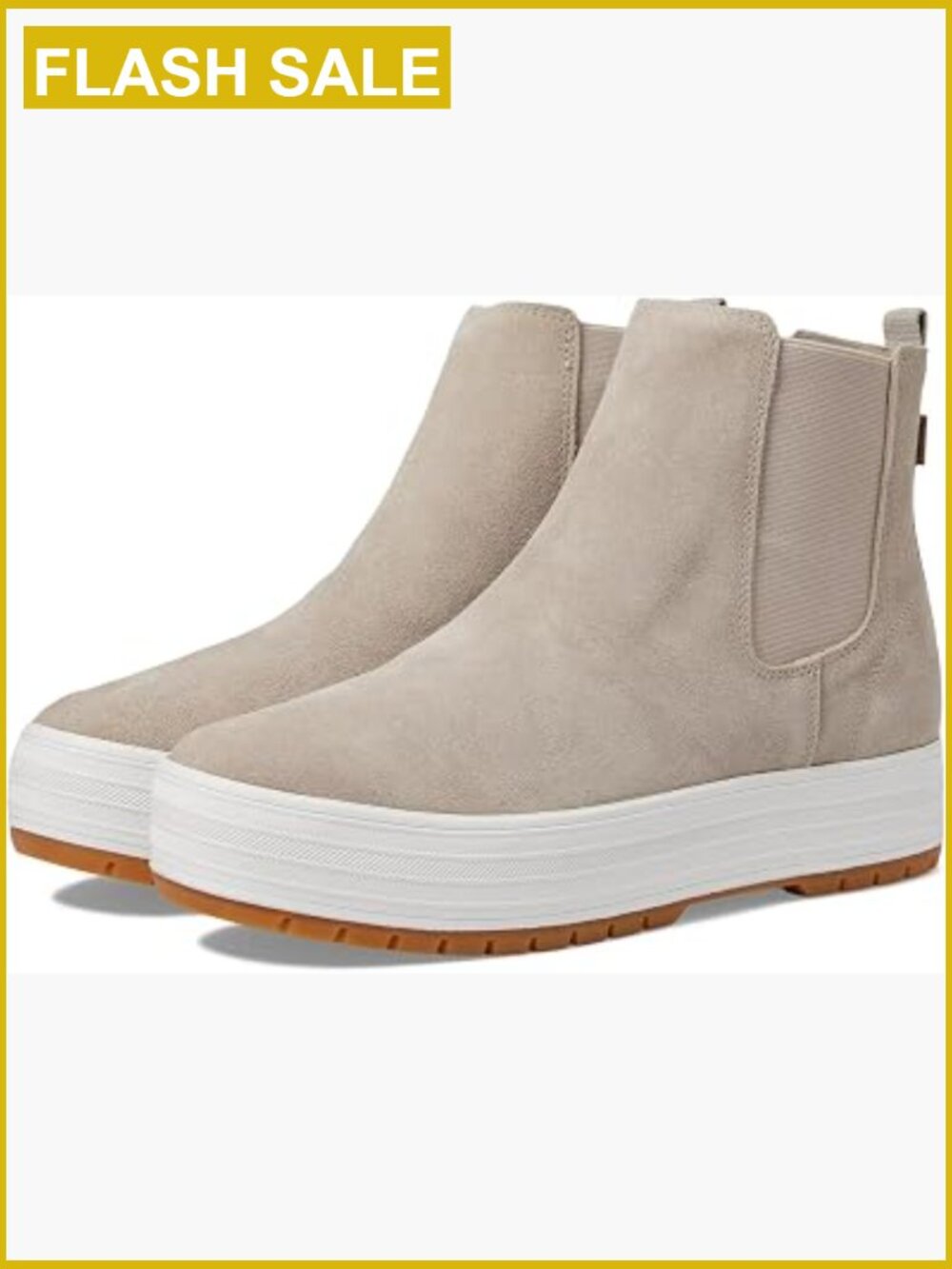Lace-up Platform Chelsea Boot with Lug Sole